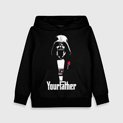Толстовка-худи детская Дарт Вейдер крёстный отец, цвет: 3D-черный