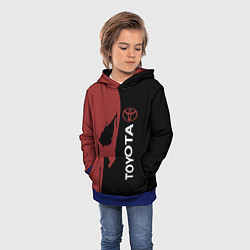 Толстовка-худи детская Toyota и череп, цвет: 3D-синий — фото 2