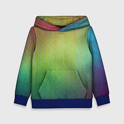 Толстовка-худи детская Цветной металл с градиентом, цвет: 3D-синий