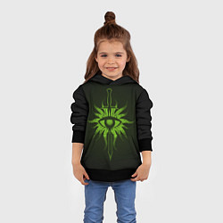 Толстовка-худи детская Dragon Age Inquisition logo, цвет: 3D-черный — фото 2