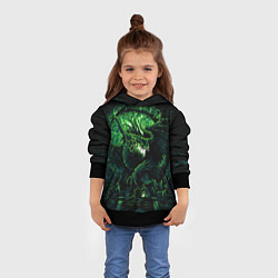 Толстовка-худи детская Green dragon - Dragon Age, цвет: 3D-черный — фото 2
