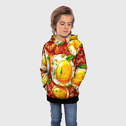Толстовка-худи детская Яичница с беконом, цвет: 3D-черный — фото 2