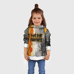 Толстовка-худи детская Фортнайт на фоне разлитых красок, цвет: 3D-белый — фото 2