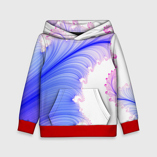 Детская толстовка Узоры неон фрактал / 3D-Красный – фото 1