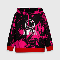 Толстовка-худи детская Nirvana pink color, цвет: 3D-красный