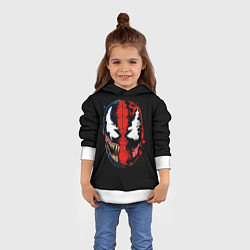 Толстовка-худи детская Веном Карнаж и Человек паук, цвет: 3D-белый — фото 2