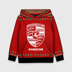 Толстовка-худи детская Porsche new year, цвет: 3D-черный