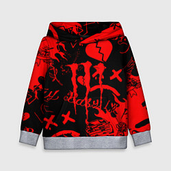 Толстовка-худи детская Lil peep monster energy, цвет: 3D-меланж