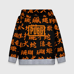 Толстовка-худи детская PUBG japan steel, цвет: 3D-меланж