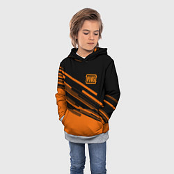 Толстовка-худи детская PUBG geometry line, цвет: 3D-меланж — фото 2