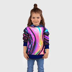 Толстовка-худи детская Жидкая энергия космоса - нейросеть, цвет: 3D-синий — фото 2