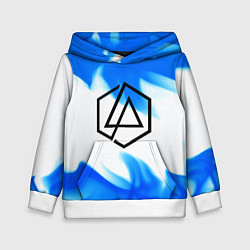 Толстовка-худи детская Linkin park blue flame, цвет: 3D-белый