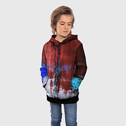 Толстовка-худи детская Ржавчина красно-белая, цвет: 3D-черный — фото 2