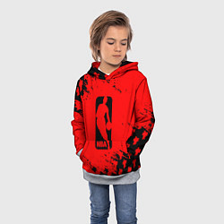 Толстовка-худи детская NBA краски баскетбол, цвет: 3D-меланж — фото 2