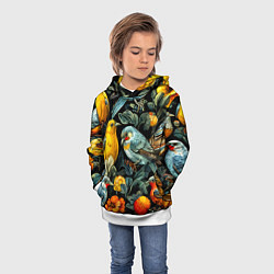 Толстовка-худи детская Кукушки, цвет: 3D-белый — фото 2