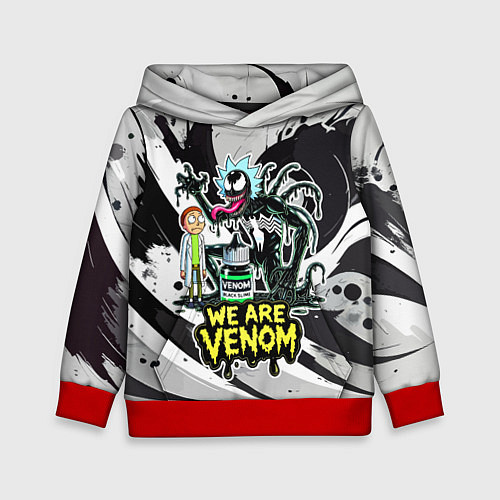 Детская толстовка Rick-Venom and Morty - meme / 3D-Красный – фото 1