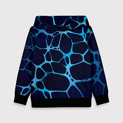 Толстовка-худи детская Aqua - абстракция, цвет: 3D-черный