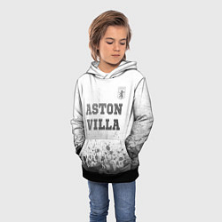 Толстовка-худи детская Aston Villa - white gradient посередине, цвет: 3D-черный — фото 2
