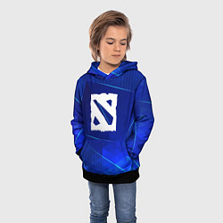 Толстовка-худи детская Dota blue poly, цвет: 3D-черный — фото 2