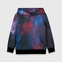 Толстовка-худи детская Тай-дай космос, цвет: 3D-черный