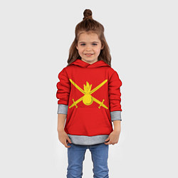 Толстовка-худи детская Сухопутные войска, цвет: 3D-меланж — фото 2