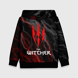 Толстовка-худи детская The witcher - геральт- молнии, цвет: 3D-черный