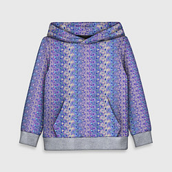 Толстовка-худи детская Сиреневый с узором паттерн, цвет: 3D-меланж