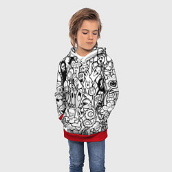 Толстовка-худи детская Каляки маляки, цвет: 3D-красный — фото 2