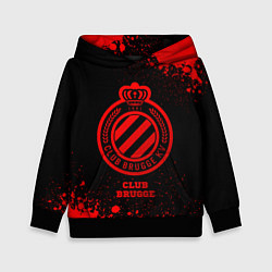 Толстовка-худи детская Club Brugge - red gradient, цвет: 3D-черный