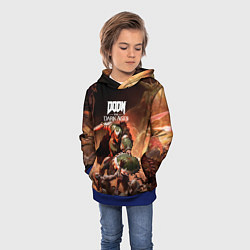 Толстовка-худи детская Doom slayer Doom the dark ages, цвет: 3D-синий — фото 2