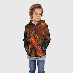 Толстовка-худи детская Doom slayer and tower Doom, цвет: 3D-меланж — фото 2