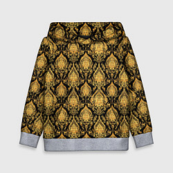 Толстовка-худи детская Тайский золотой орнамент, цвет: 3D-меланж