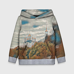 Толстовка-худи детская Храм на горе, цвет: 3D-меланж