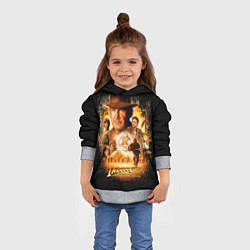 Толстовка-худи детская Индиана Джонс: королевство хрустального черепа, цвет: 3D-меланж — фото 2