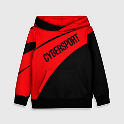 Толстовка-худи детская Cybersport красно-чёрный, цвет: 3D-черный