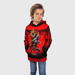 Толстовка-худи детская Assassins Creed Shadows - samurai, цвет: 3D-красный — фото 2