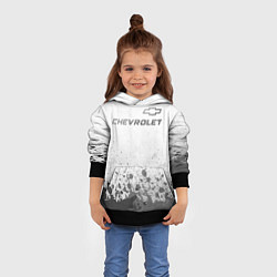 Толстовка-худи детская Chevrolet - white gradient посередине, цвет: 3D-черный — фото 2
