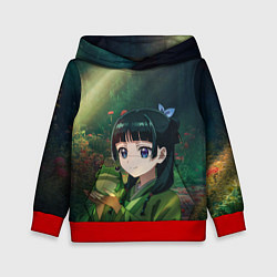 Толстовка-худи детская МаоМао и лягушка - Монолог Фармацевта, цвет: 3D-красный