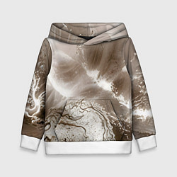 Толстовка-худи детская Песок и вода, цвет: 3D-белый