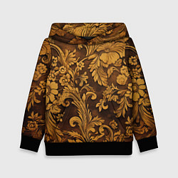 Толстовка-худи детская Рубленный узор, цвет: 3D-черный