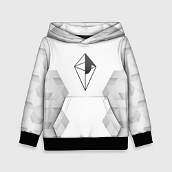 Толстовка-худи детская No Mans Sky white poly, цвет: 3D-черный