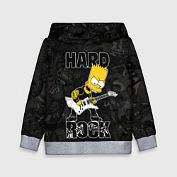 Толстовка-худи детская Hard Rock барт симпсон, цвет: 3D-меланж