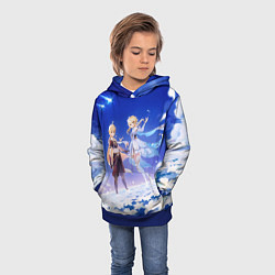 Толстовка-худи детская Aether and Lumine, цвет: 3D-синий — фото 2
