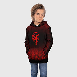 Толстовка-худи детская Sally Face red poly, цвет: 3D-черный — фото 2