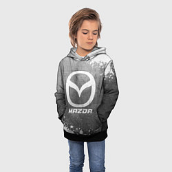 Толстовка-худи детская Mazda - grey gradient, цвет: 3D-черный — фото 2