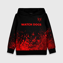 Толстовка-худи детская Watch Dogs - red gradient посередине, цвет: 3D-черный