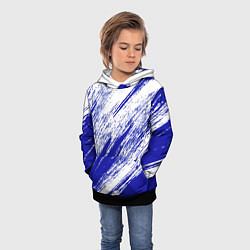 Толстовка-худи детская The color is white and blue, цвет: 3D-черный — фото 2