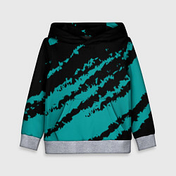 Толстовка-худи детская The color is black and light blue, цвет: 3D-меланж