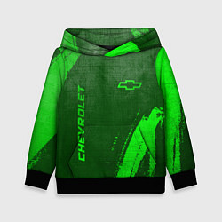 Толстовка-худи детская Chevrolet - green gradient вертикально, цвет: 3D-черный