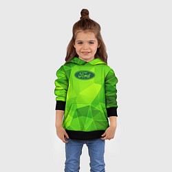 Толстовка-худи детская Ford green poly, цвет: 3D-черный — фото 2